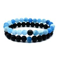 Gemstone Bracciali, agate, with Pietra naturale, unisex & protezione dalle radiazioni, colori misti, 8mm, Venduto da PC