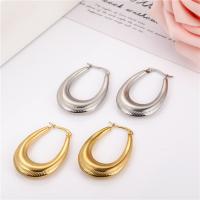 Stainless Steel Hoop Earring plated fashion jewelry & for woman Sold By Pair