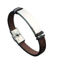 Braccialetti in silicone, acciaio inox, with silicone, placcato, gioielli di moda & unisex, nessuno, 215x10x3mm, Venduto da filo