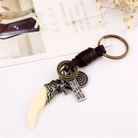 Zinc Alloy Key Lås, med PU, mode smykker & Unisex, nikkel, bly & cadmium fri, 120x30mm, Solgt af PC