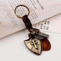 Zinc Alloy Key Clasp with PU Leather fashion jewelry & for man nickel lead & cadmium free Sold By PC