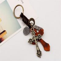 Zinc Alloy Key Clasp with PU Leather fashion jewelry & for man nickel lead & cadmium free Sold By PC