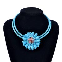 Collier à, turquoise, avec alliage de zinc, Placage, pour femme, plus de couleurs à choisir, Longueur 20 cm, Vendu par PC