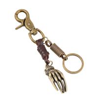 Zinc Alloy Key Clasp with PU Leather Unisex nickel lead & cadmium free Sold By PC