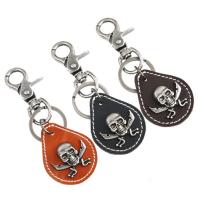 Zinc Alloy Key Clasp with PU Leather for man nickel lead & cadmium free Sold By PC