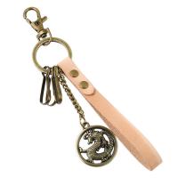 Zinc Alloy Key Clasp with PU Leather for man nickel lead & cadmium free Sold By PC