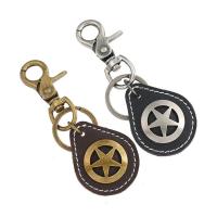 Zinc Alloy Key Clasp with PU Leather for man nickel lead & cadmium free Sold By PC