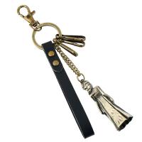 Key Chain, Zinc Alloy, med PU, for mennesket, nikkel, bly & cadmium fri, 180x12mm, Solgt af PC