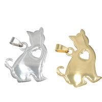 Acciaio inossidabile Animal Ciondoli, acciaio inox, nessuno, 40x30x1mm, Foro:Appross. 8mm, 10PC/borsa, Venduto da borsa