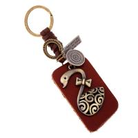 Zinc Alloy Key Clasp with PU Leather Unisex nickel lead & cadmium free Sold By PC