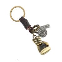 Zinc Alloy Key Clasp with PU Leather for man nickel lead & cadmium free Sold By PC