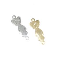 Connettore in acciaio inox, Ragazza, nessuno, 21x7x1mm, Foro:Appross. 1mm, 10PC/borsa, Venduto da borsa