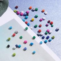 Szivárvány üvegmag gyöngyök, Üveg, 24 szín & DIY, 5x4mm, Lyuk:Kb 2mm, 3000PC-k/Box, Által értékesített Box