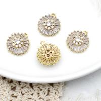 Cubic Zirconia Micro Pave Brass Pendant 18K gold plated micro pave cubic zirconia Sold By PC