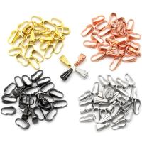 Cink ötvözet Pinch Bail, galvanizált, Fenntartható & DIY, több színt a választás, nikkel, ólom és kadmium mentes, 9x3.80mm, 100PC-k/Bag, Által értékesített Bag