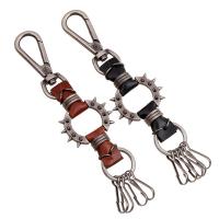 Zinc Alloy Key Clasp with PU Leather for man nickel lead & cadmium free 200mm Sold By PC