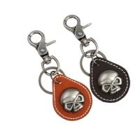 Zinc Alloy Key Clasp with PU Leather for man nickel lead & cadmium free Sold By PC