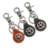 Zinc Alloy Key Clasp with PU Leather for man nickel lead & cadmium free Sold By PC