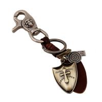 Zinc Alloy Key Clasp with PU Leather for man nickel lead & cadmium free 150mm Sold By PC