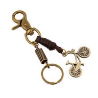 Zinc Alloy Key Clasp with PU Leather for man nickel lead & cadmium free Sold By PC