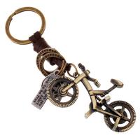 Zinc Alloy Key Clasp with PU Leather for man nickel lead & cadmium free Sold By PC