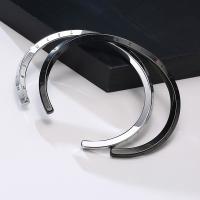 Stainless Steel Cuff Bangle, galvanizált, divat ékszerek & az ember, több színt a választás, nikkel, ólom és kadmium mentes, Által értékesített PC