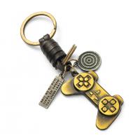 Zinc Alloy Key Clasp PU Leather with Zinc Alloy plated fashion jewelry & for woman Sold By PC