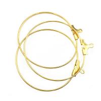 Componente di orecchino Hoop in acciaio inox, placcato, gioielli di moda & per la donna, oro, 100PC/borsa, Venduto da borsa