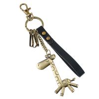 Zinc Alloy Key Clasp with PU Leather for man nickel lead & cadmium free Sold By PC