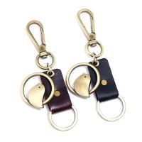 Zinc Alloy Key Clasp with PU Leather for man nickel lead & cadmium free Sold By PC