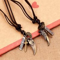 PU Leather Cord Necklace Zinc Alloy with PU Leather Adjustable & Unisex nickel lead & cadmium free 68-75cm 0.3cm Sold By Strand