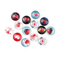 Cabochons en verre, Rond, temps bijou bijoux, multicolore, 20PC/sac, Vendu par sac