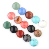 Gemstone Cabochons, Natursten, Rund, polerad, slumpmässigt skickade, flerfärgad, 10PC/Bag, Säljs av Bag