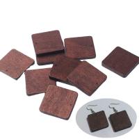 Houten hangers, Hout, Square, mode sieraden & DIY, 27mm, Gat:Ca 2mm, Verkocht door PC