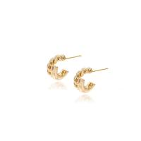 Messing oorbelknoppen, gold plated, voor vrouw, 15x7mm, Verkocht door pair