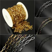 Stainless Steel Oval Chain plated durable Sold By Spool