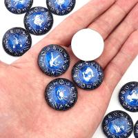 Cabochon di vetro, Cerchio, placcato, gioielli costellazione & DIY & formato differente per scelta, nessuno, 10PC/borsa, Venduto da borsa