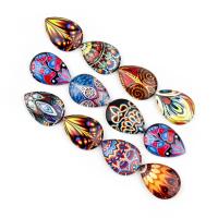 Γυαλί Cabochons, Ποτήρι, Teardrop, επιχρυσωμένο, ώρα στολίδι & DIY & διαφορετικό μέγεθος για την επιλογή, περισσότερα χρώματα για την επιλογή, 20PCs/τσάντα, Sold Με τσάντα