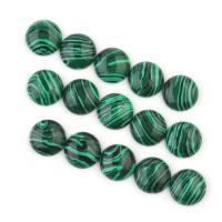 Gemstone Cabochons, Malakit, Runde, forgyldt, du kan DIY & forskellig størrelse for valg, flere farver til valg, 10pc'er/Bag, Solgt af Bag