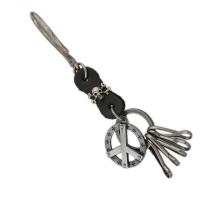 Zinc Alloy Key Clasp with PU Leather for man nickel lead & cadmium free 180mm Sold By PC