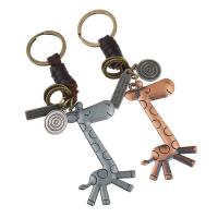 Zinc Alloy Key Clasp with PU Leather for man nickel lead & cadmium free Sold By PC