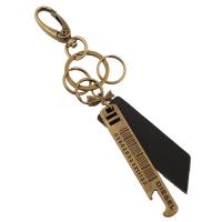 Zinc Alloy Key Clasp with PU Leather for man nickel lead & cadmium free Sold By PC