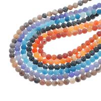 Perles agate veines de dragon naturelles, Rond, DIY & mat, plus de couleurs à choisir, 6mmuff0c8mmuff0c10mm, Vendu par 15 pouce brin