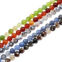 Naturlige Krakkeleret agat perler, Agate, Runde, du kan DIY, flere farver til valg, 6mm,8mm,10mm, Solgt Per 15 inch Strand