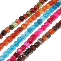 Agat perler, Agate, Cube, du kan DIY, flere farver til valg, 8x8mm, Solgt Per 15 inch Strand