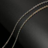 Stainless Steel Oval Chain plated durable Sold By Spool