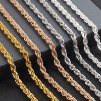 fer chaîne de collier, Placage, chaîne Français corde de Français & bijoux de mode & DIY, plus de couleurs à choisir, Vendu par PC