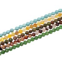 Mješoviti Gemstone perle, Prirodni kamen, Stan Okrugli, možete DIY & faceted, više boja za izbor, 4x6mm, Prodano Per 15 inčni Strand