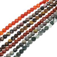 Mixed Gemstone Beads Natural Stone Flat Round DIY & faceted Sold Per 15 Inch Strand