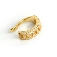 925 sterline d'argento Clip orecchino, placcato, per la donna & con strass, nessuno, 9.10x9.20x4.80mm, Venduto da PC